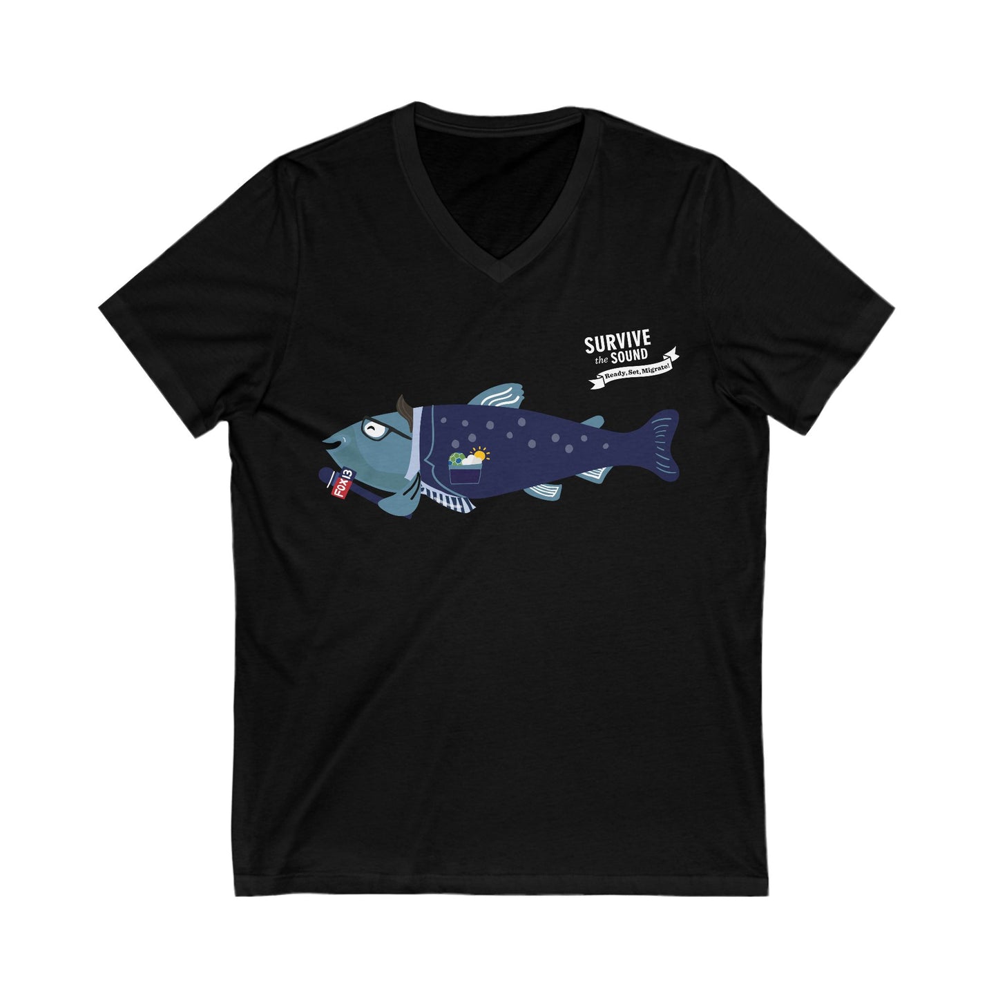 Brian Mackerel Unisex V-Neck Tee