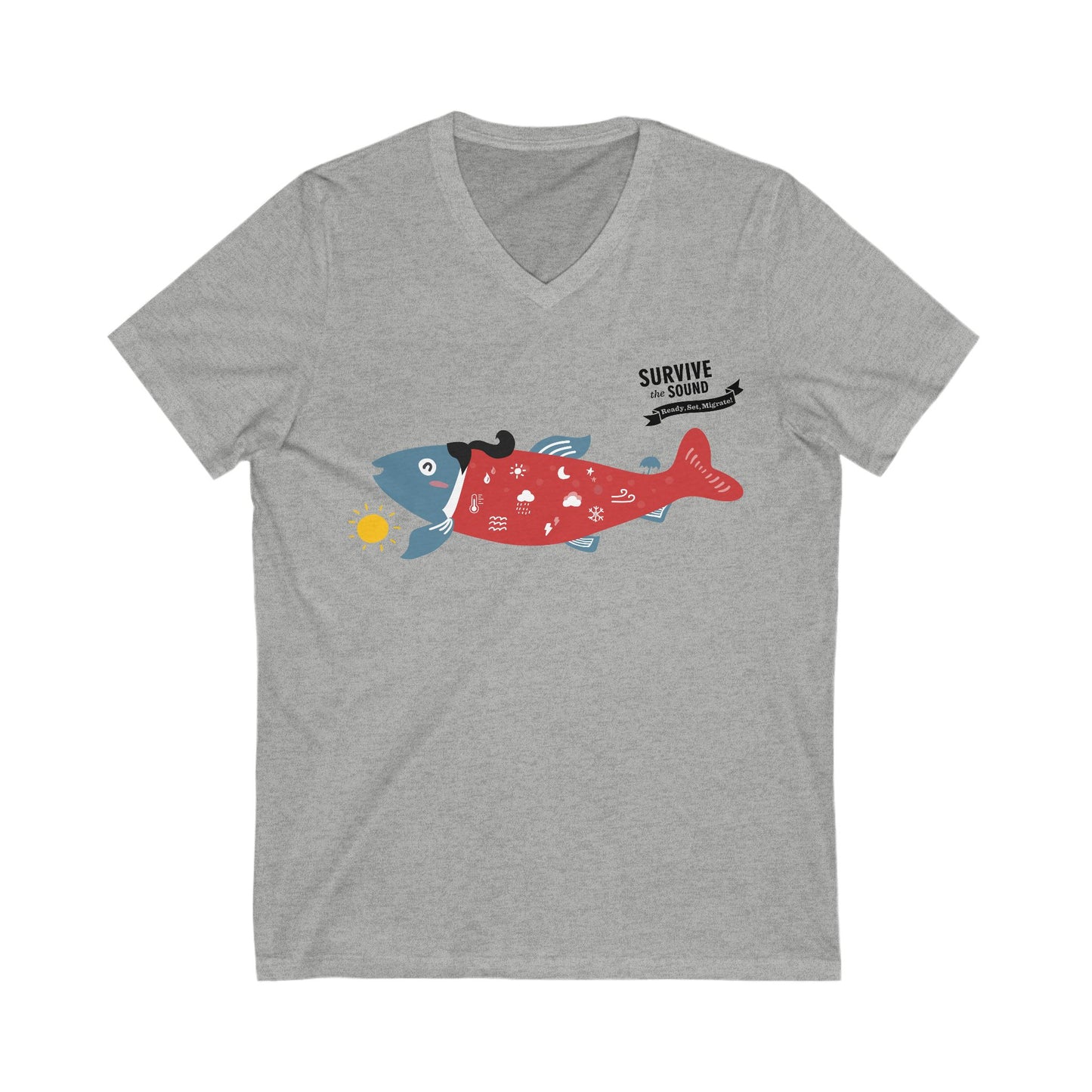 Abby aCoho Unisex V-Neck Tee