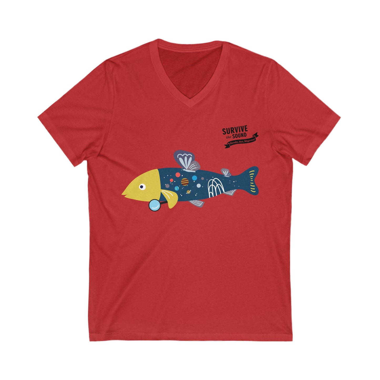 PacSockeye Unisex V-Neck Tee