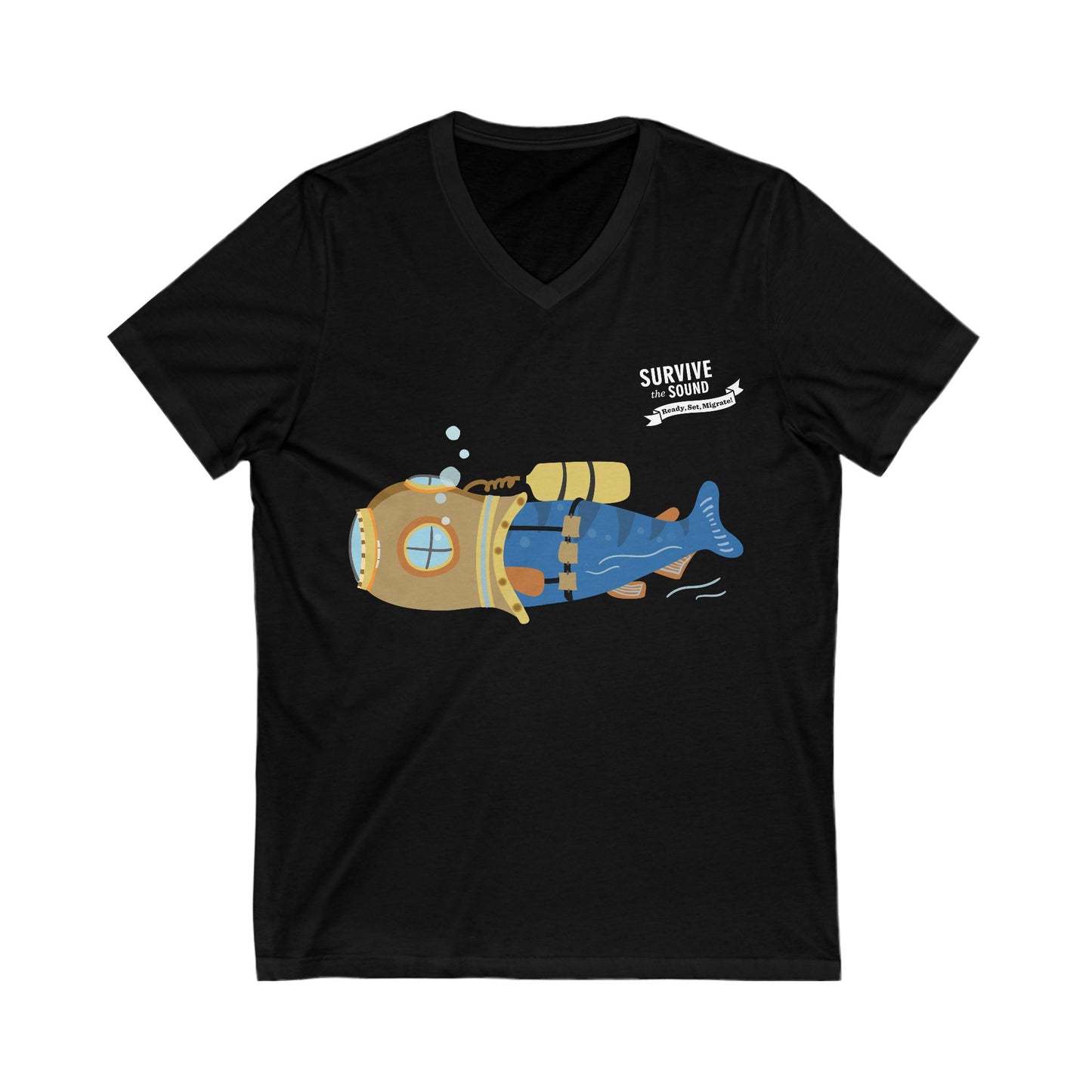 Bubbles Unisex V-Neck Tee