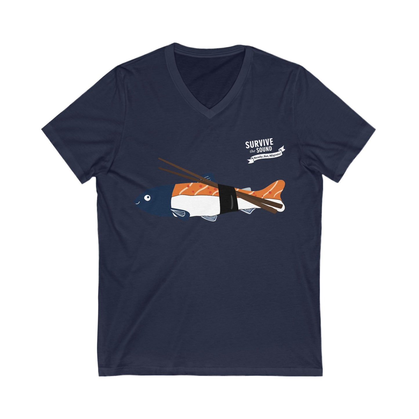 Sushi Unisex V-Neck Tee