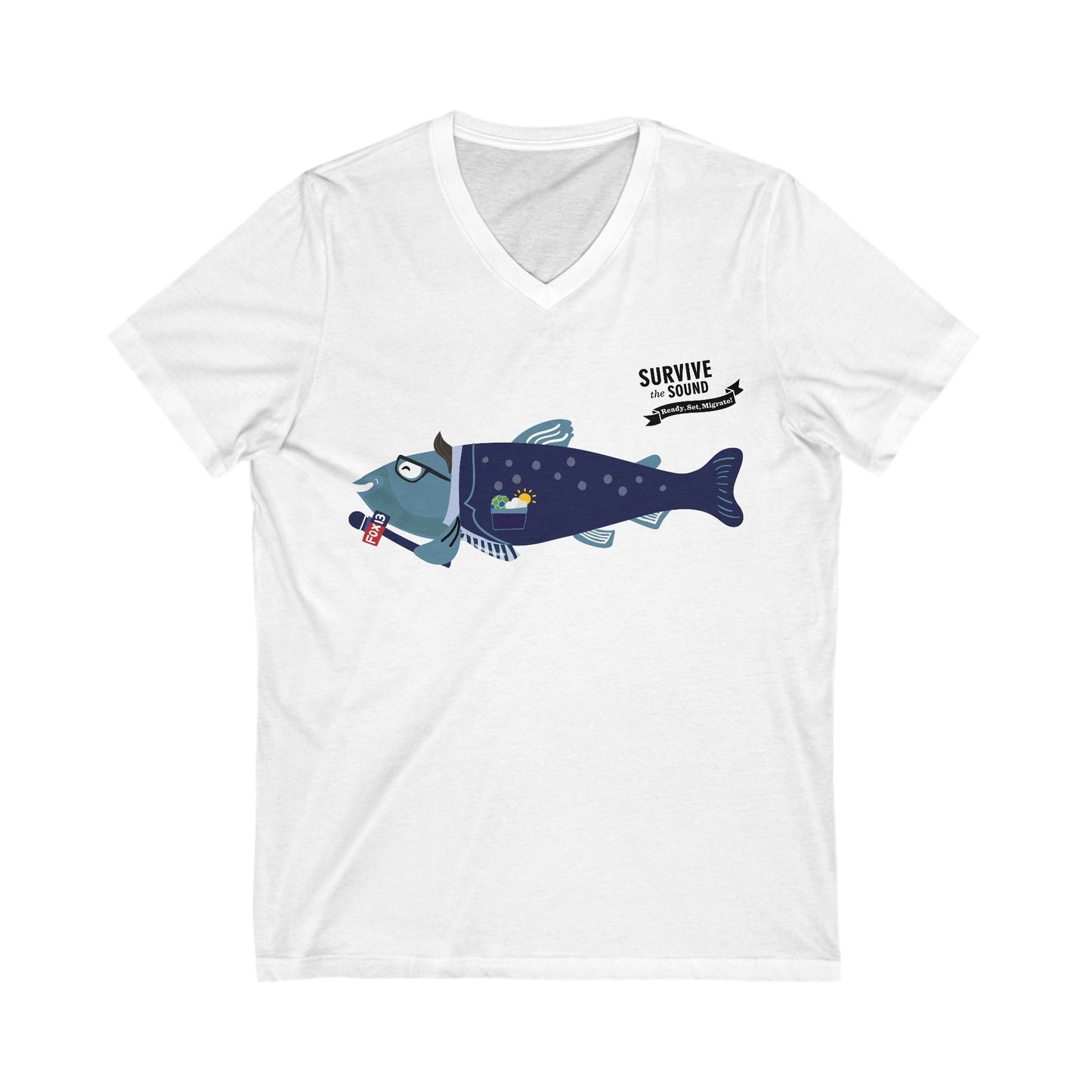 Brian Mackerel Unisex V-Neck Tee