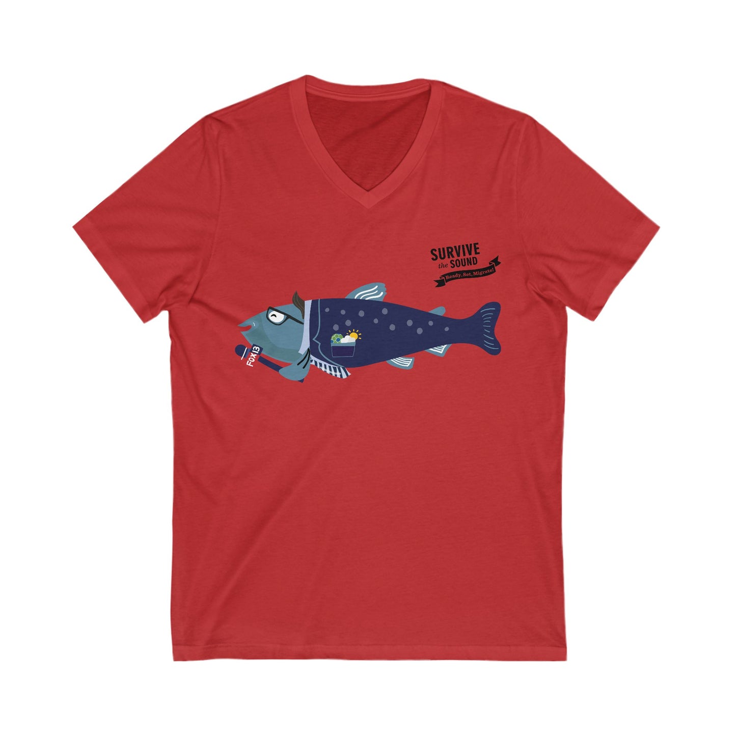 Brian Mackerel Unisex V-Neck Tee
