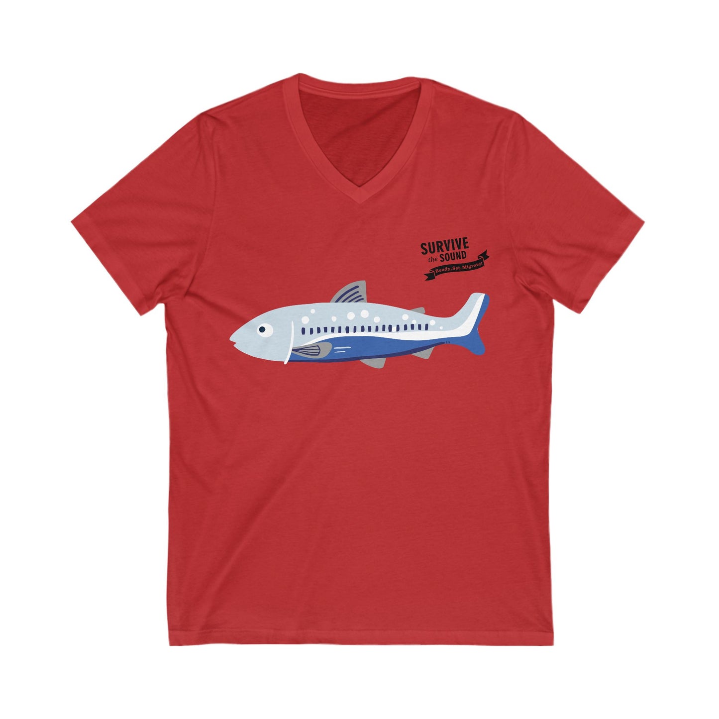 Seven Fishy Seven Unisex V-Neck Tee