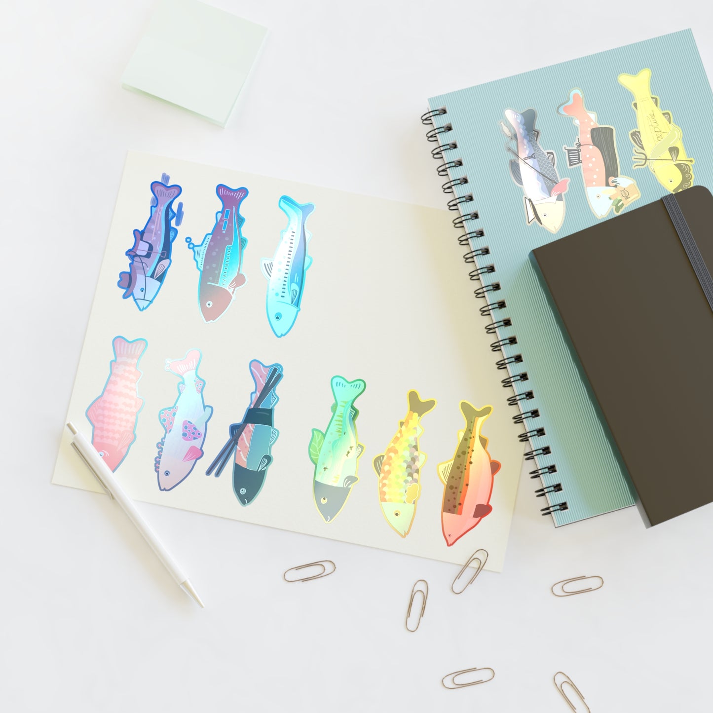 12-in-1 Survive the Sound Fish Sticker Sheet (Collection 1)