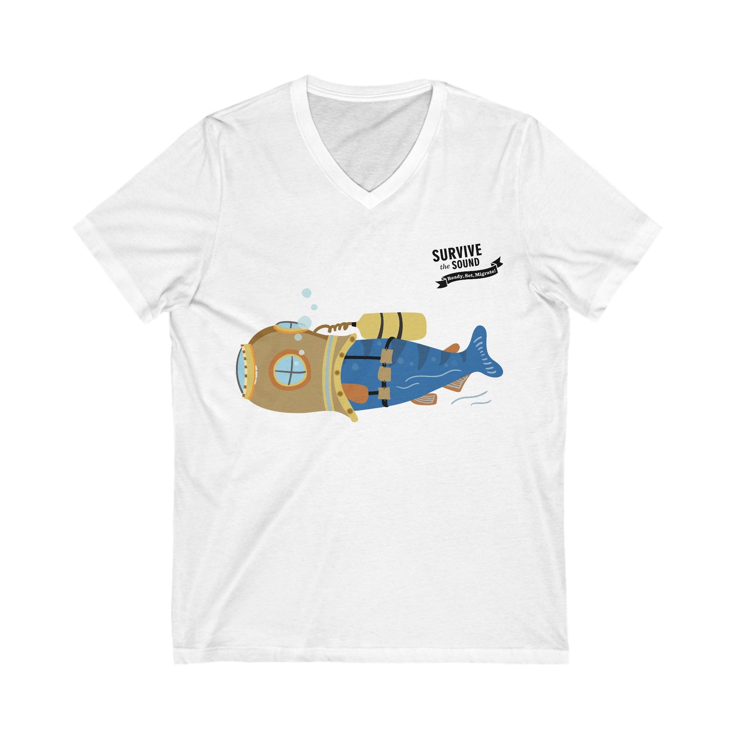 Bubbles Unisex V-Neck Tee