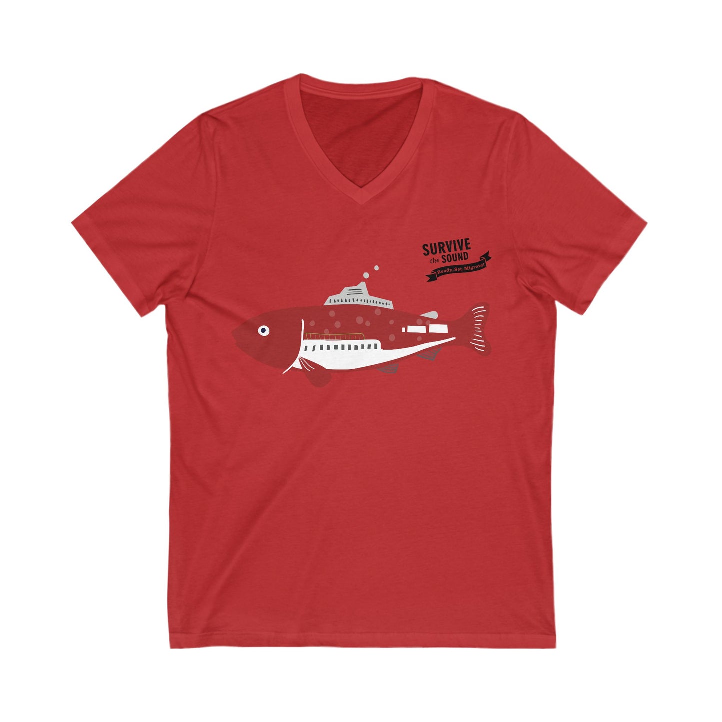 Fishy McFishface Unisex V-Neck Tee