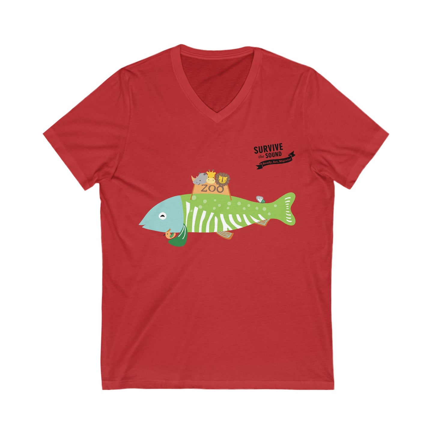 Fernifish Unisex V-Neck Tee