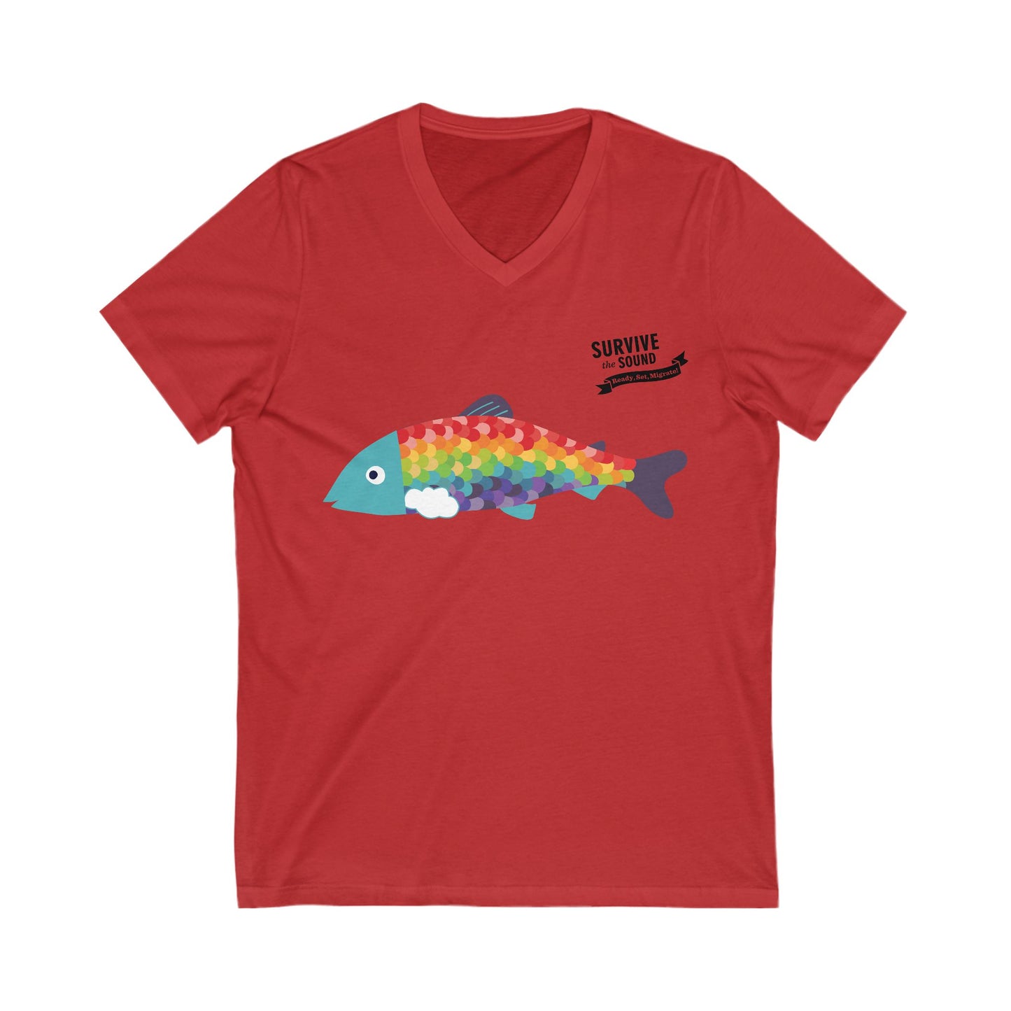 Rainbow Unisex V-Neck Tee