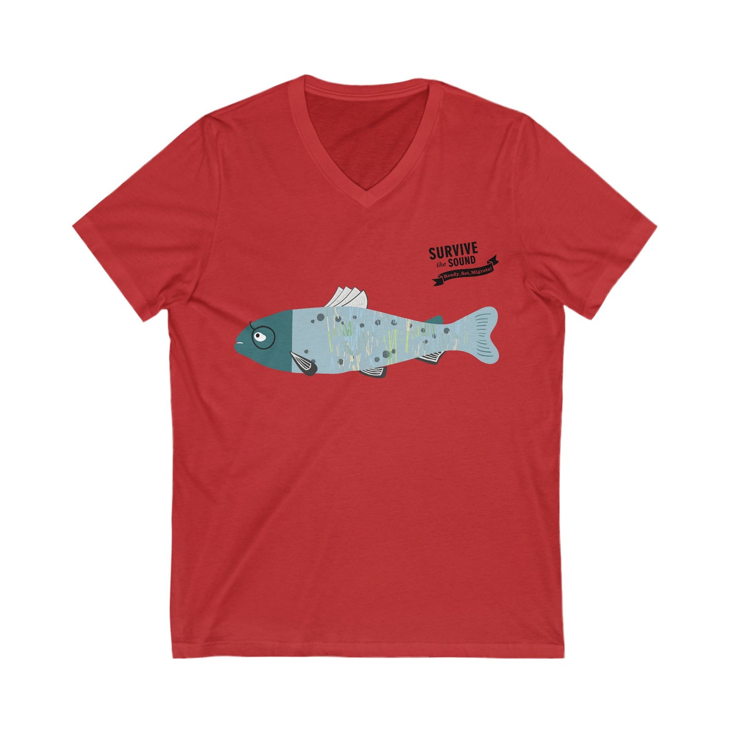 Fishtail Unisex V-Neck Tee