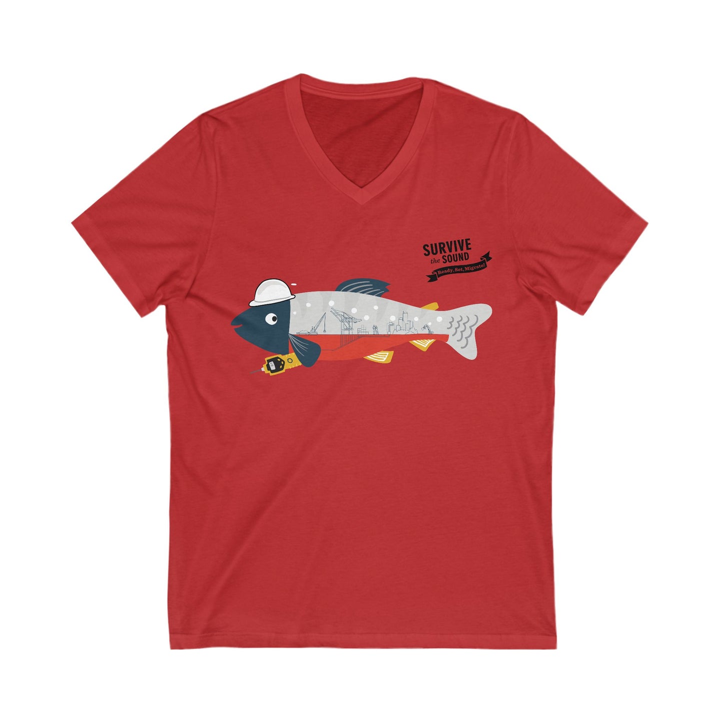 Finn Geneer Unisex V-Neck Tee