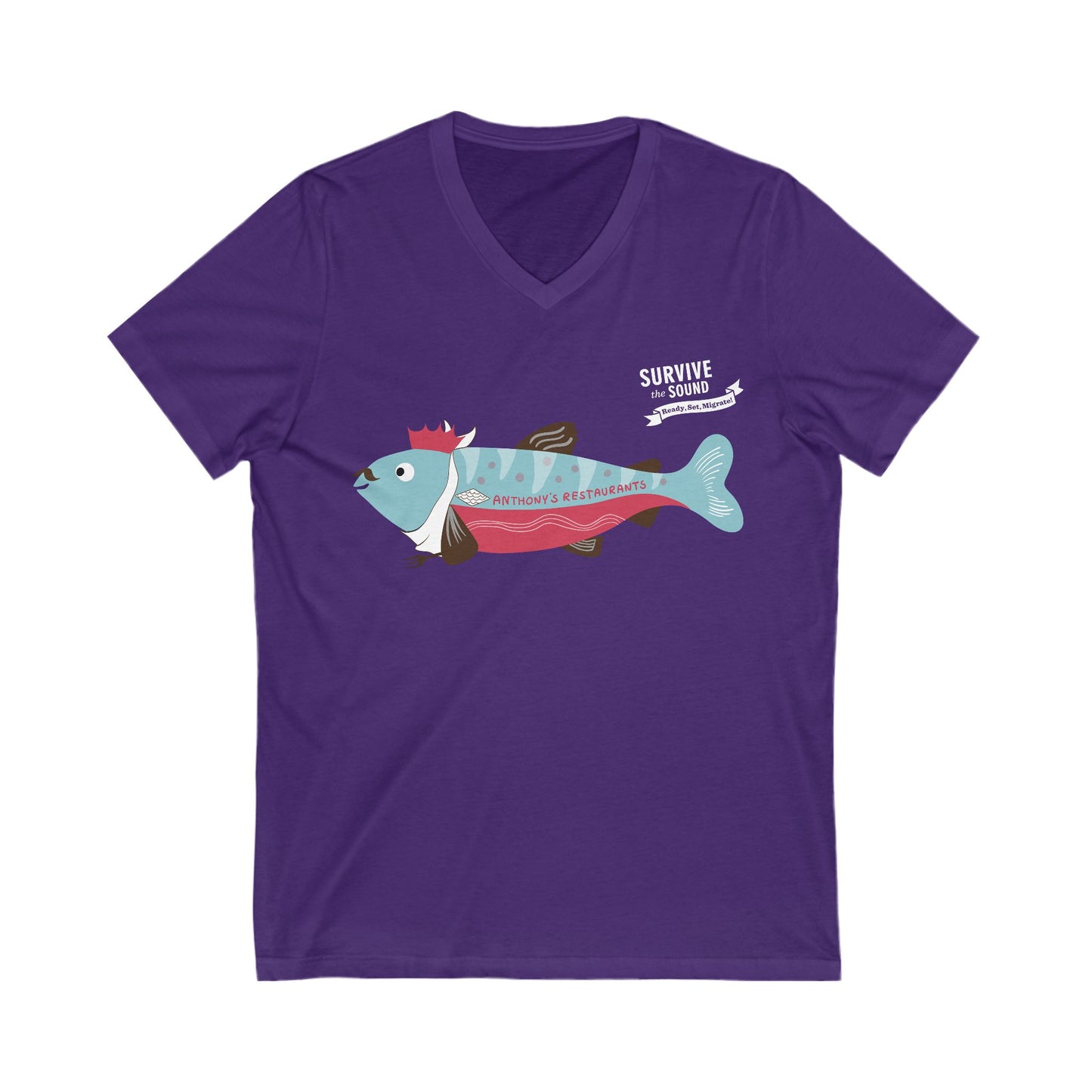 King Tony Unisex V-Neck Tee