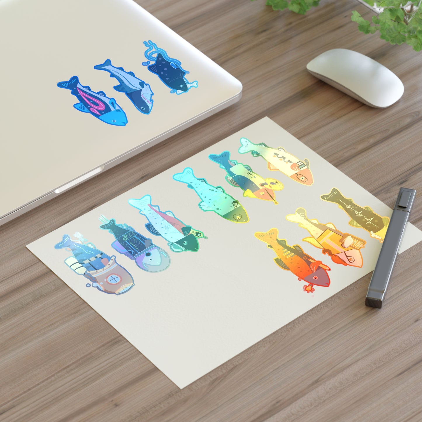 12-in-1 Survive the Sound Fish Sticker Sheet (Collection 2)
