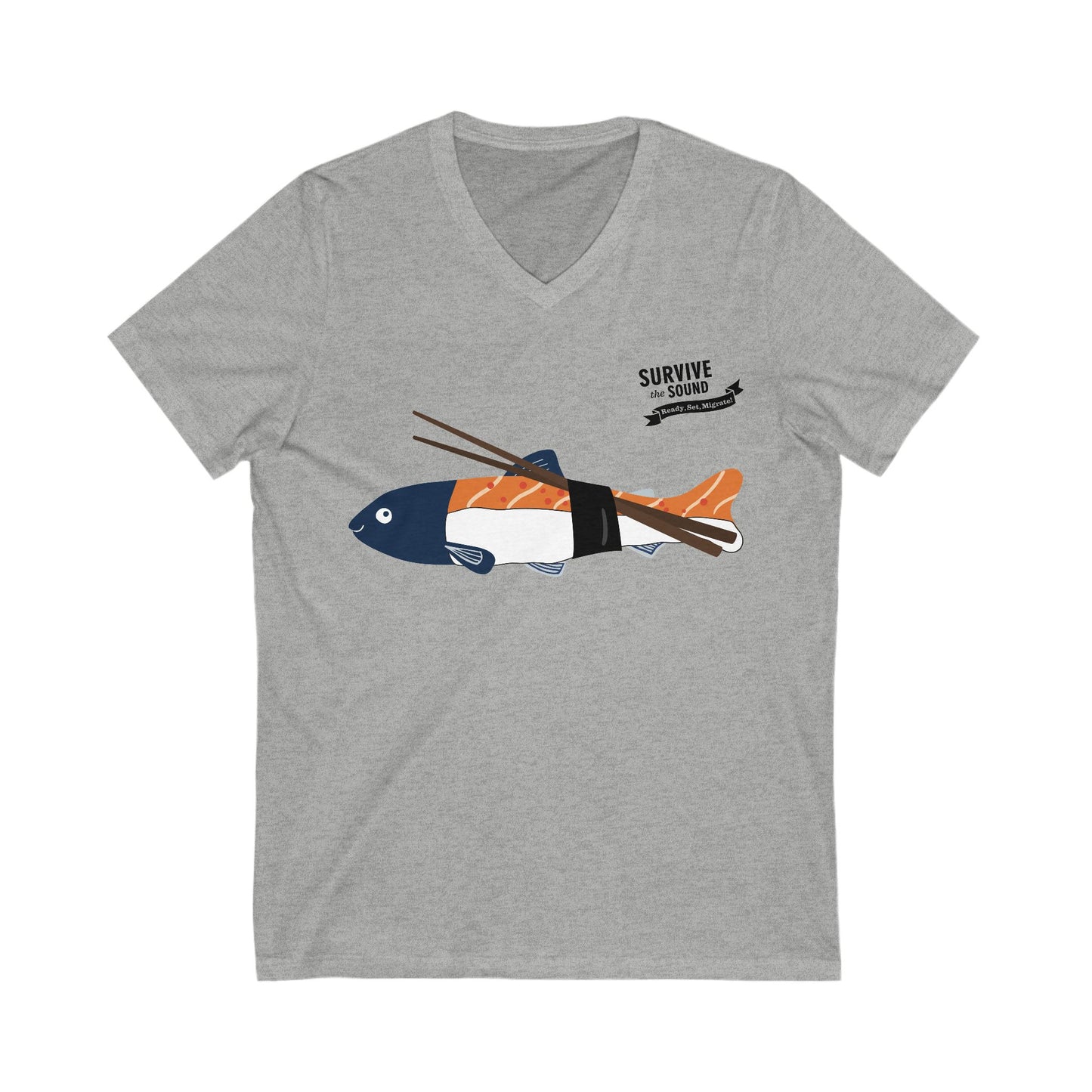 Sushi Unisex V-Neck Tee