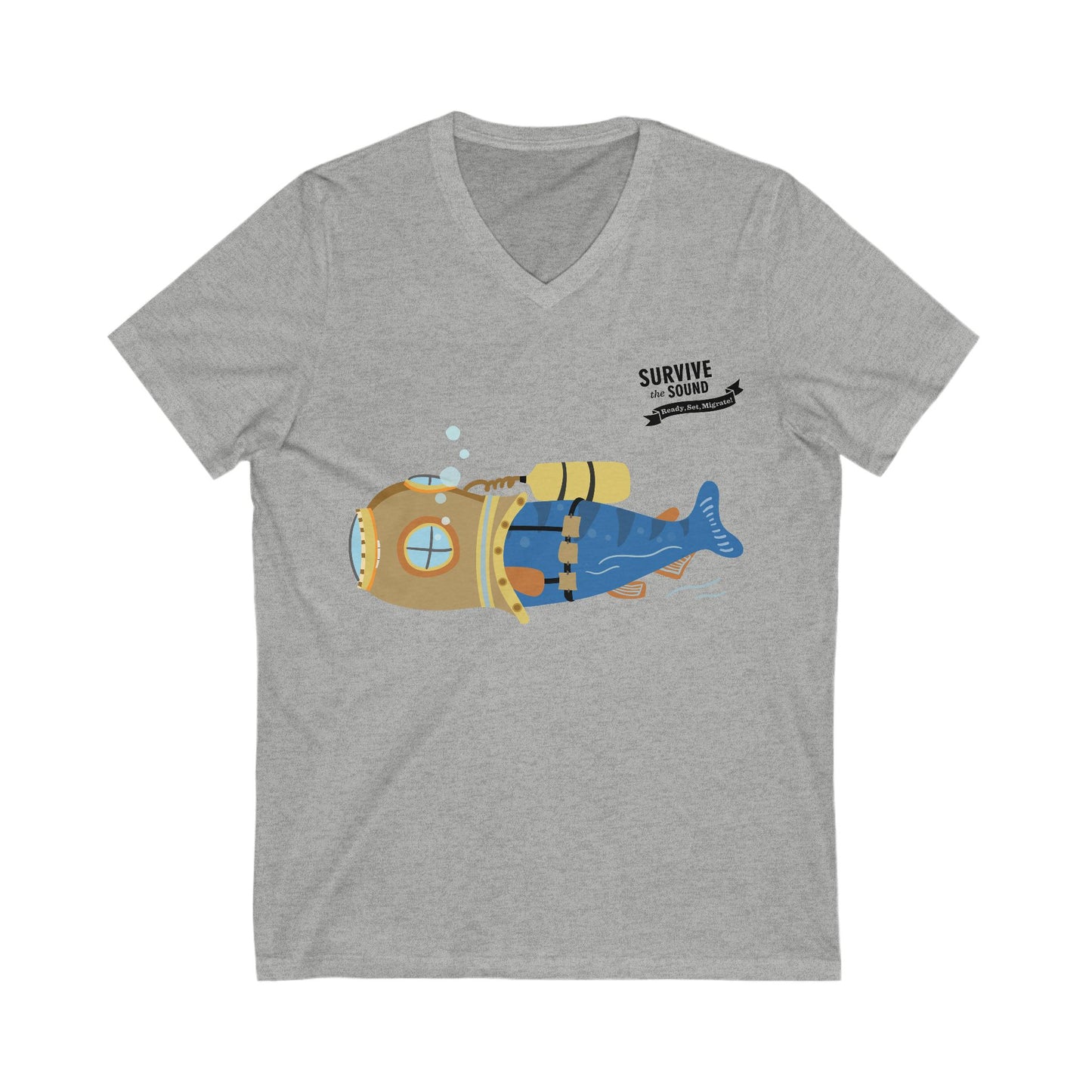 Bubbles Unisex V-Neck Tee