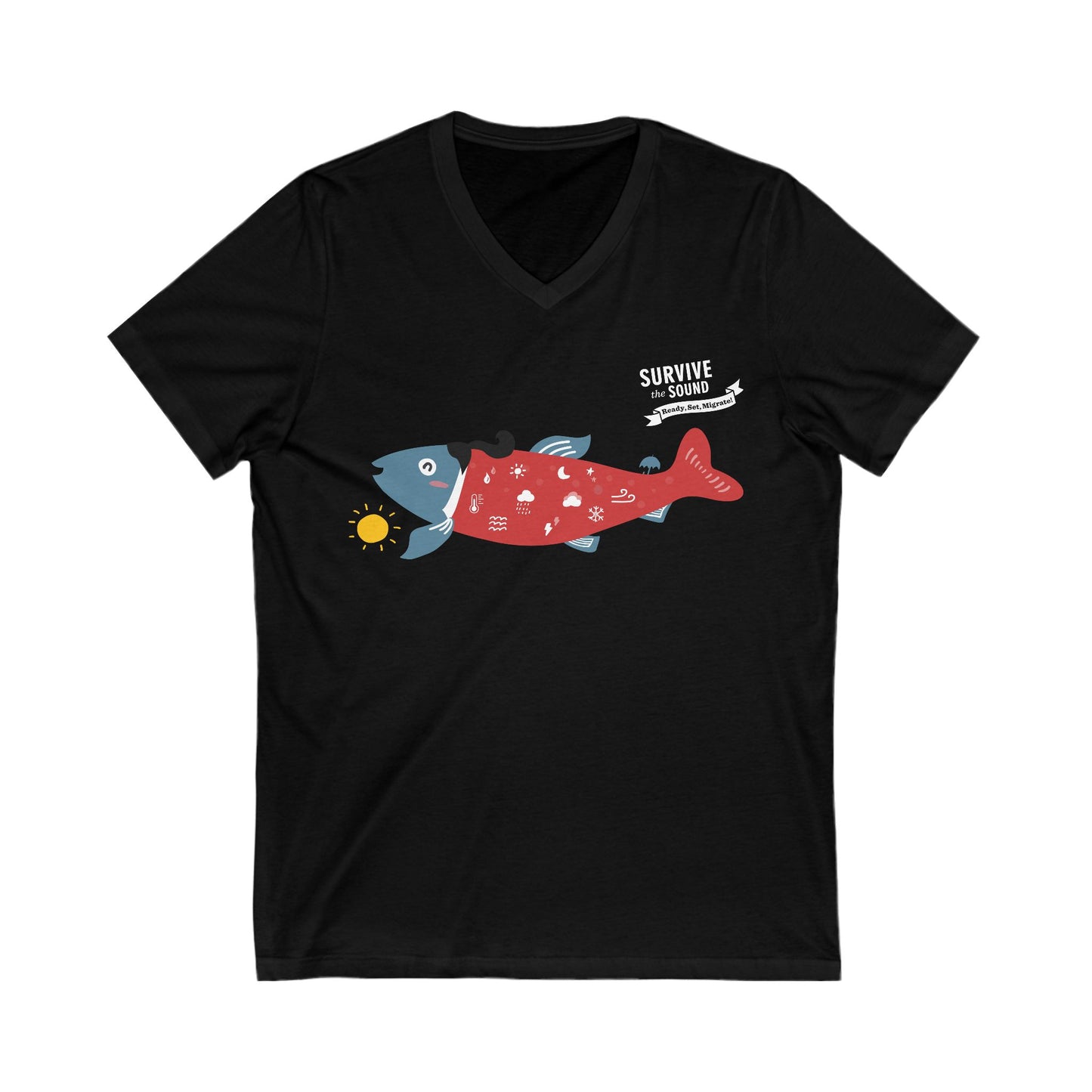 Abby aCoho Unisex V-Neck Tee