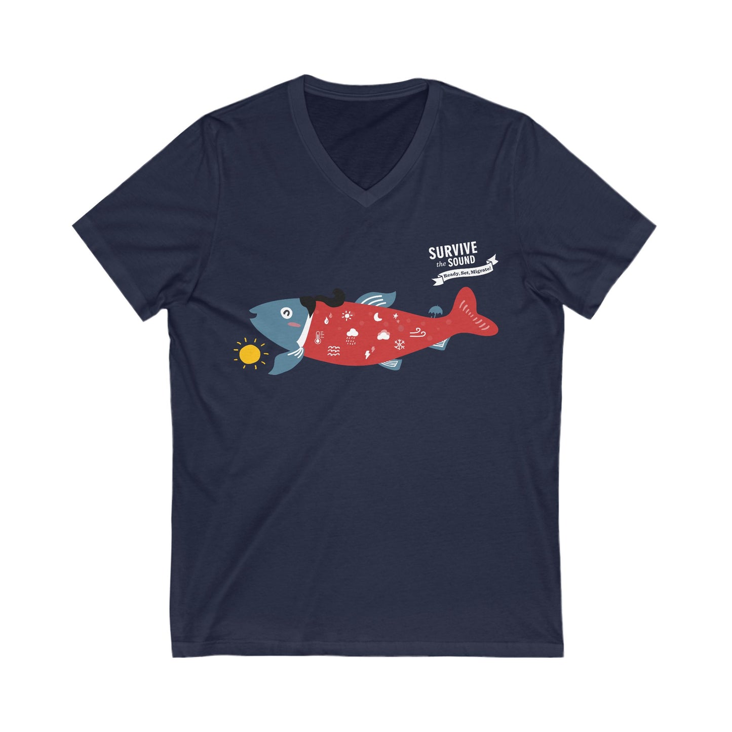 Abby aCoho Unisex V-Neck Tee