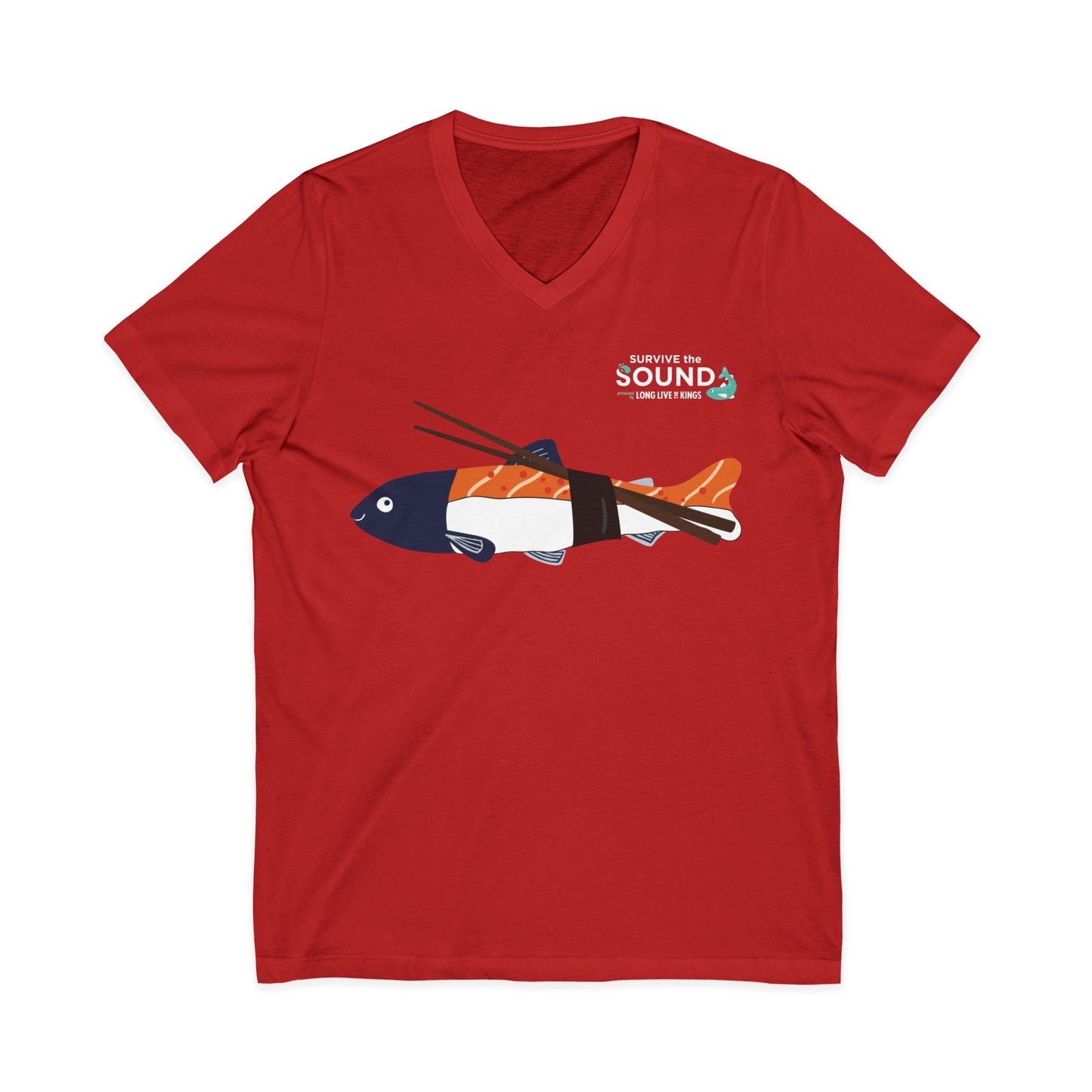 Sushi Unisex V-Neck Tee