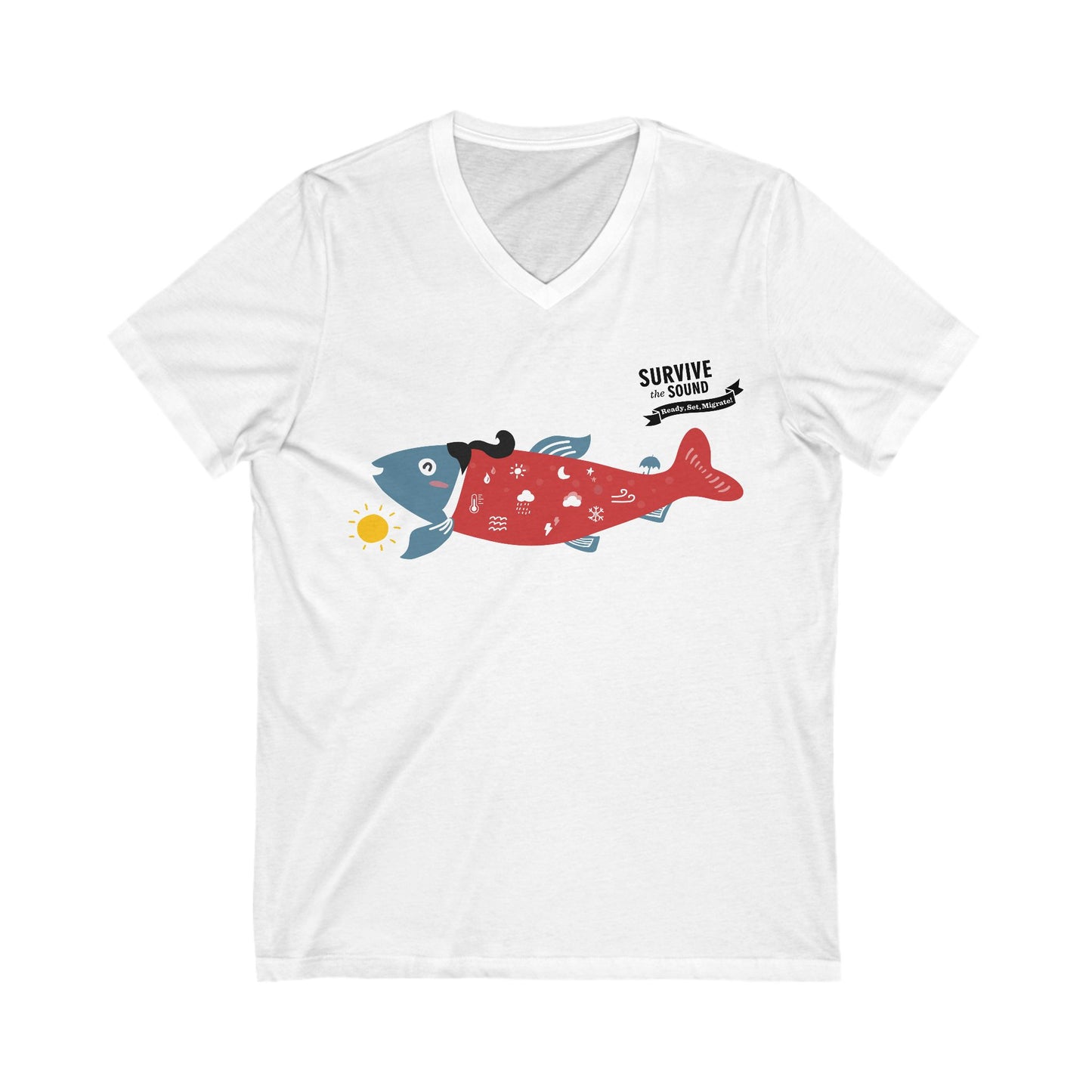 Abby aCoho Unisex V-Neck Tee