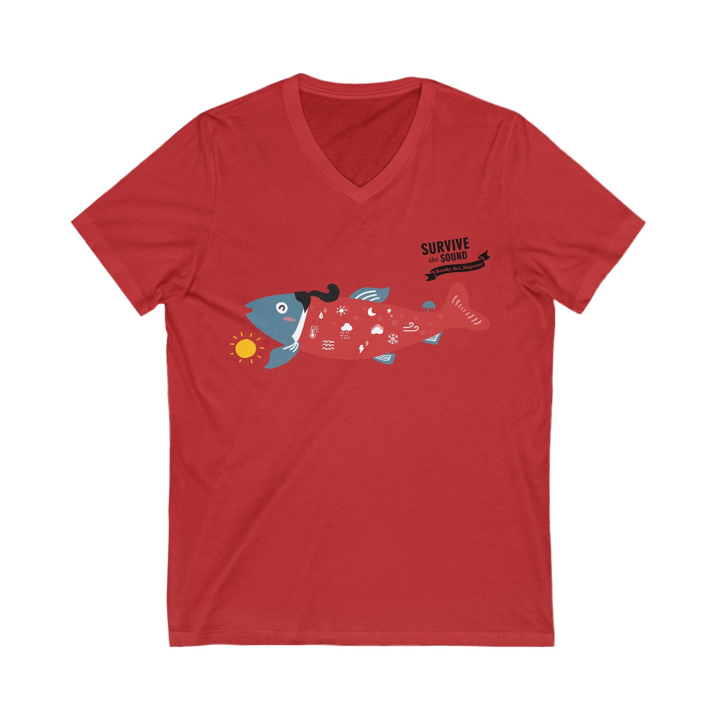 Abby aCoho Unisex V-Neck Tee