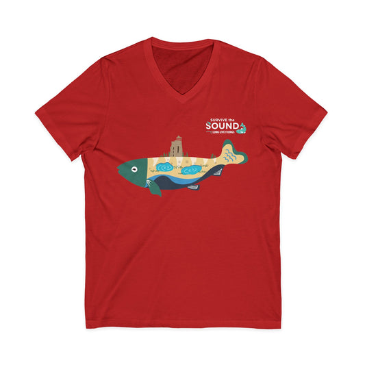 Glen Unisex V-Neck Tee