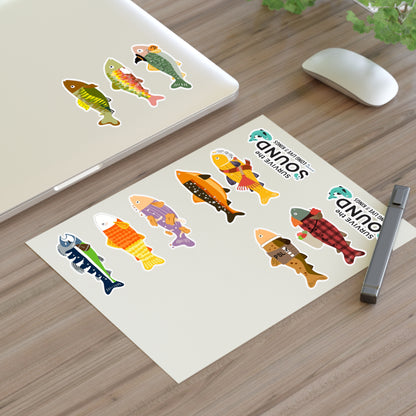 Survive the Sound Fish Sticker Sheet - Fall Collection