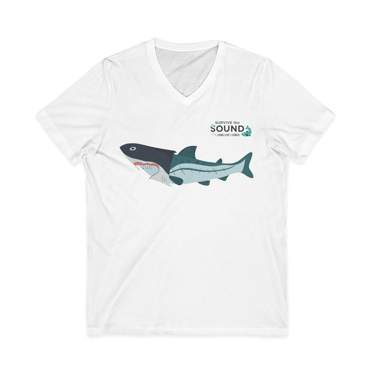Jaws Unisex V-Neck Tee