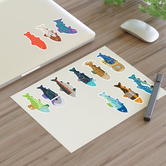 Survive the Sound Fish Sticker Sheet - Collection 3