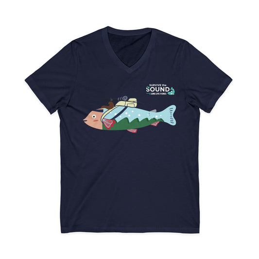 April Unisex V-Neck Tee