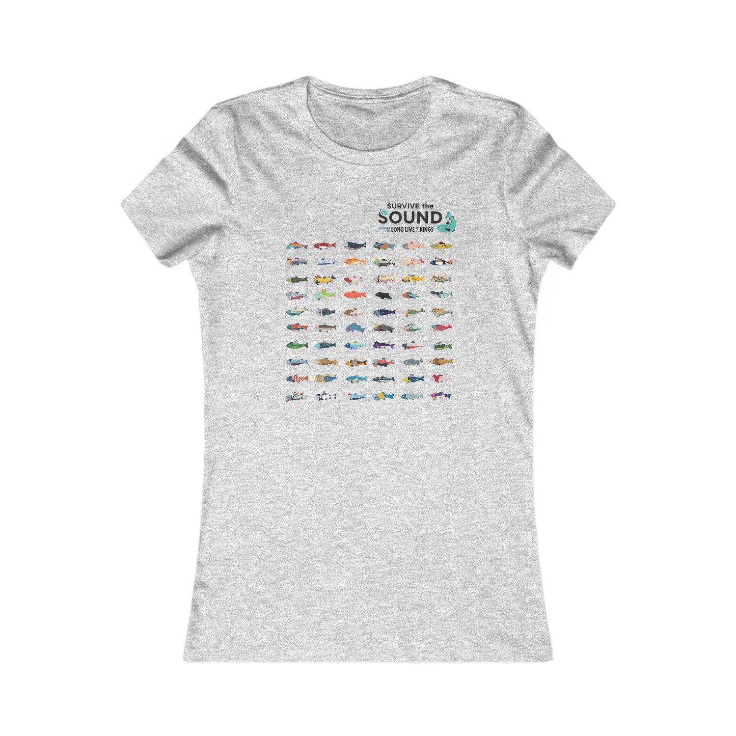 2026 Survive the Sound Fish Grid Women's Tee