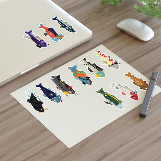 Survive the Sound Fish Sticker Sheet - Collection 2