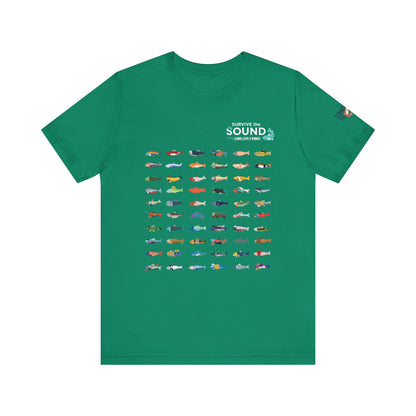 2026 Survive the Sound Fish Grid Unisex Tee