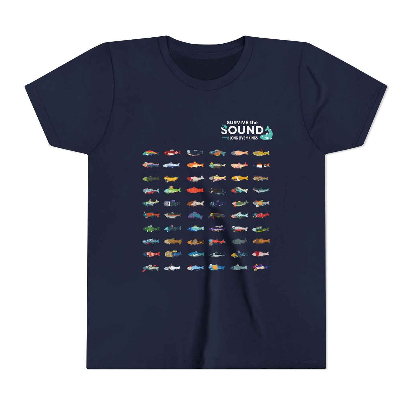 2026 Survive the Sound Fish Grid Youth Tee