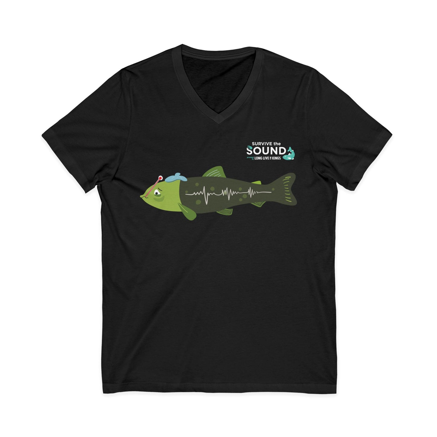 Salmon Ella Unisex V-Neck Tee