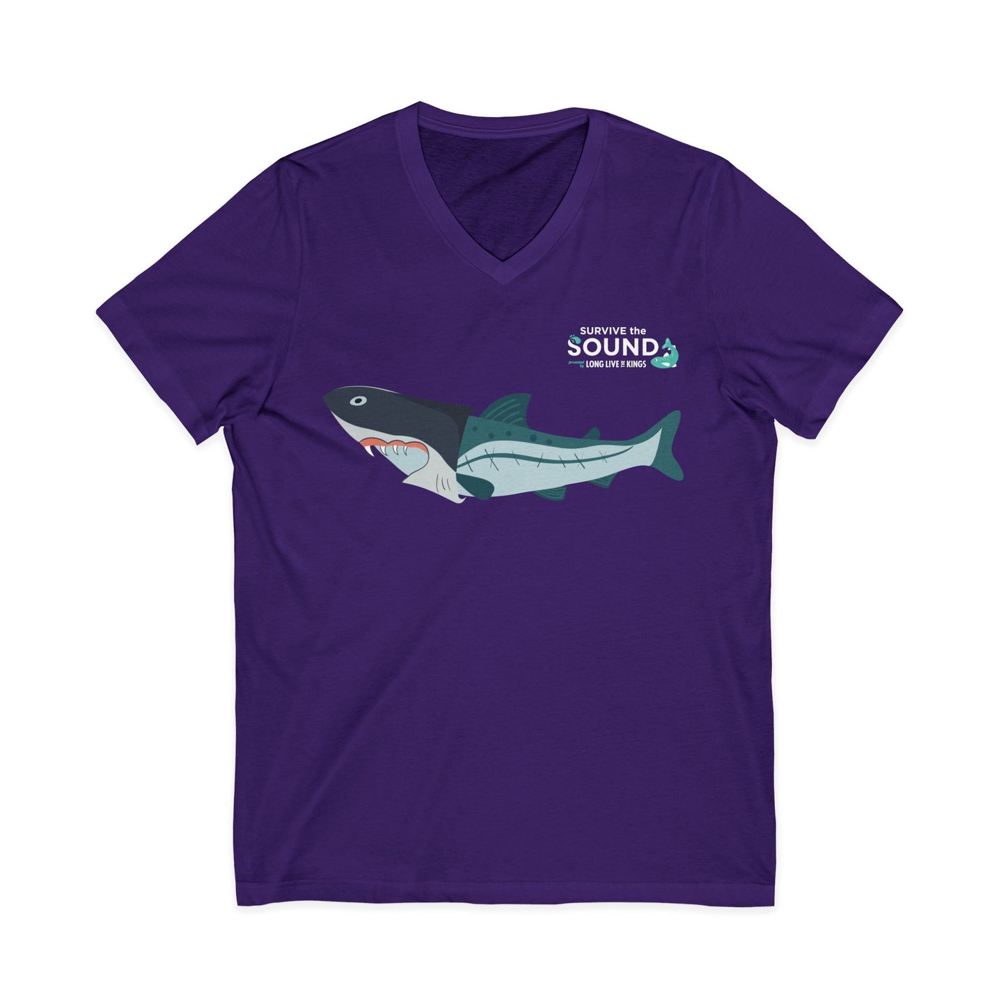 Jaws Unisex V-Neck Tee