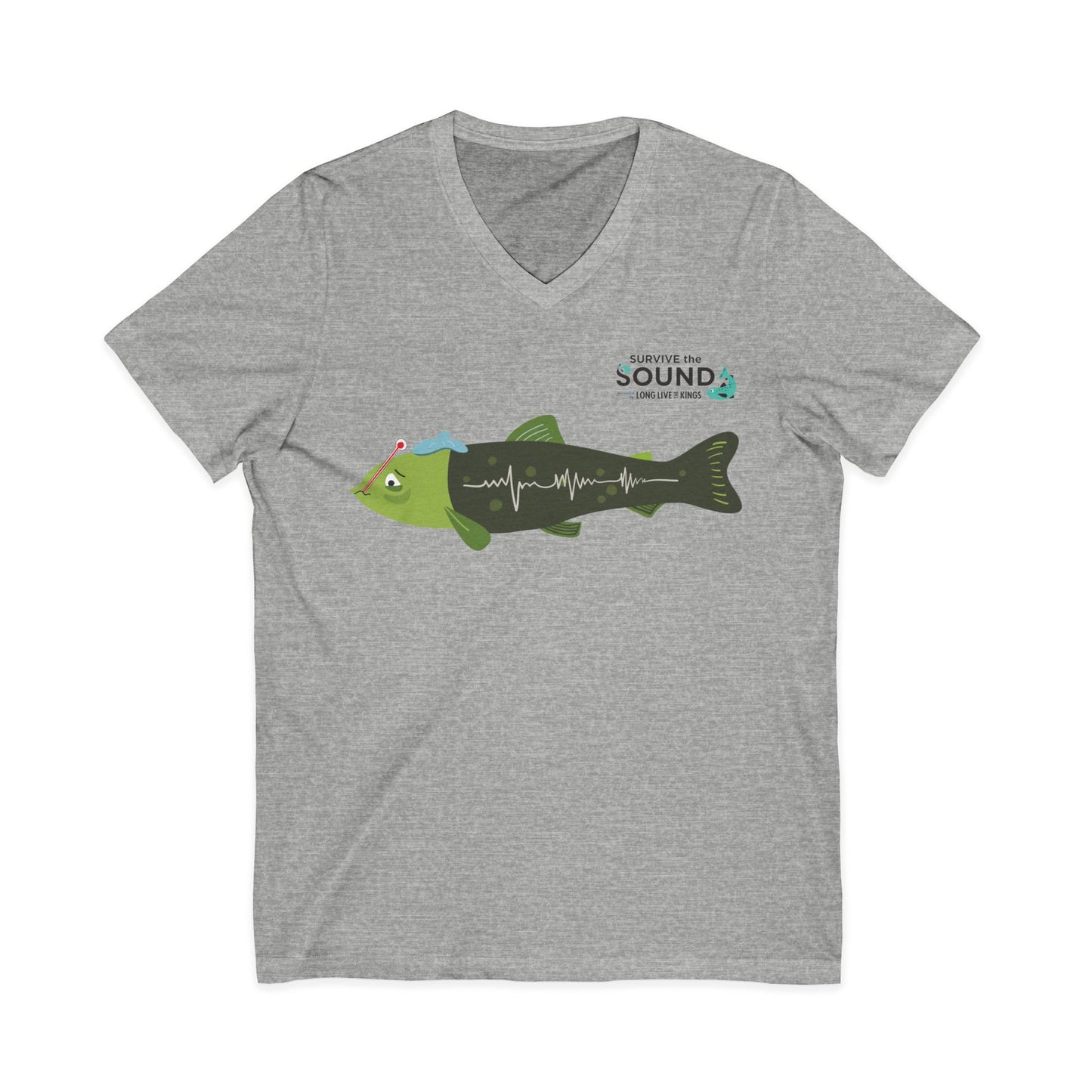 Salmon Ella Unisex V-Neck Tee