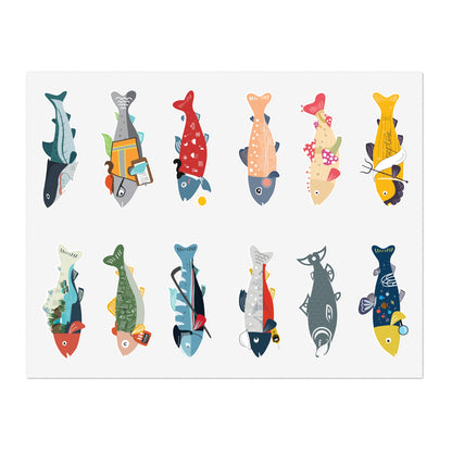 Survive the Sound Fish Sticker Sheet - Collection 4