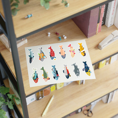 Survive the Sound Fish Sticker Sheet - Collection 4