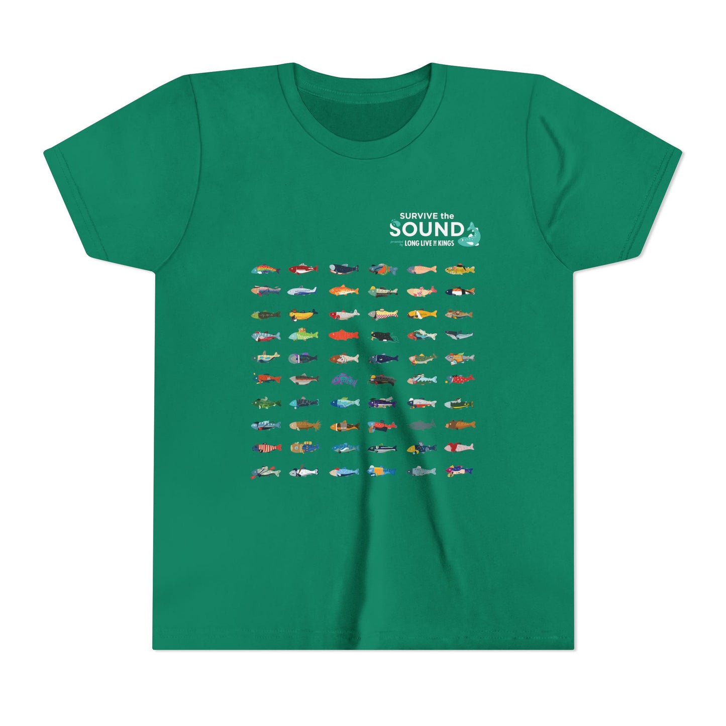 2026 Survive the Sound Fish Grid Youth Tee