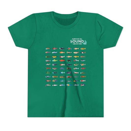 2026 Survive the Sound Fish Grid Youth Tee