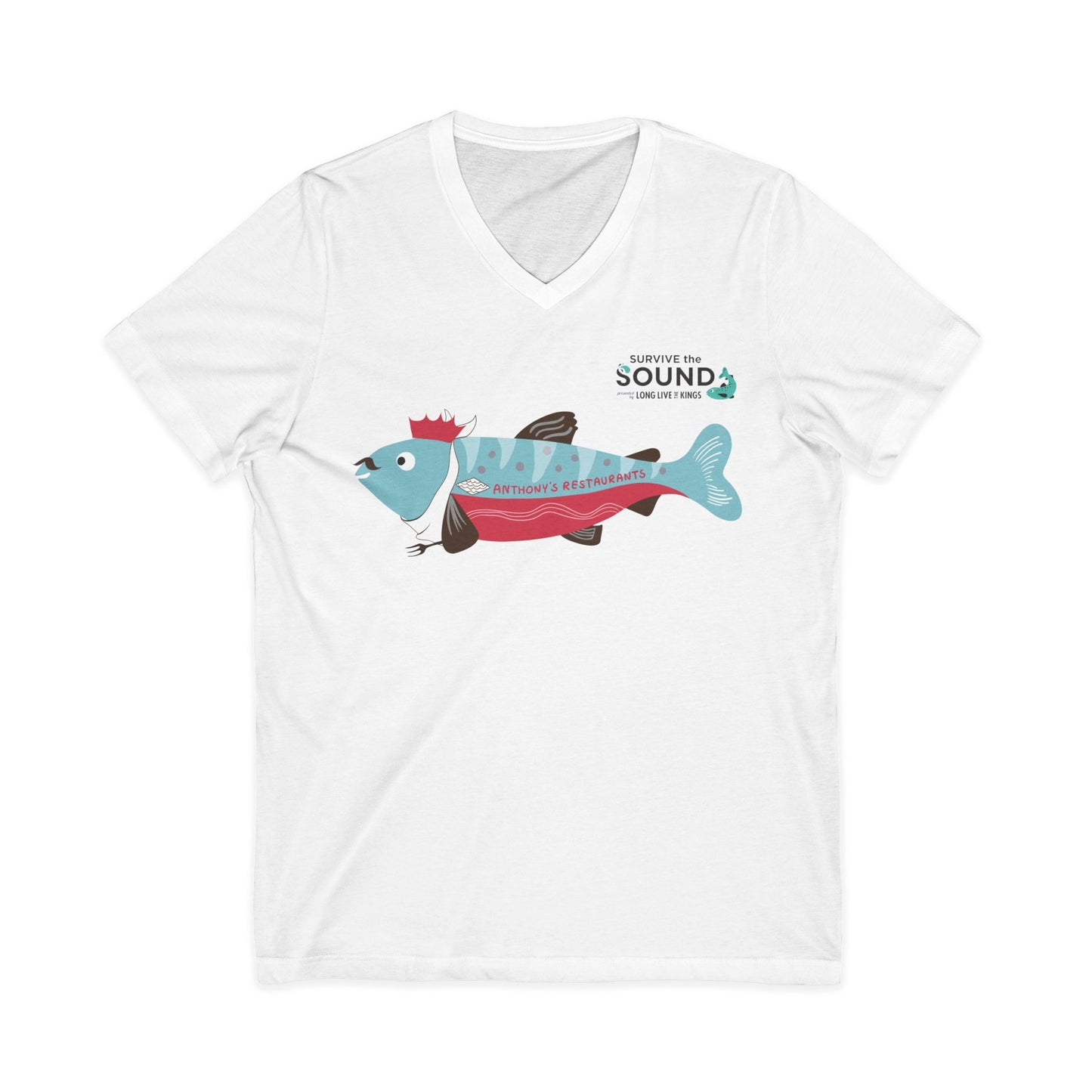 King Tony Unisex V-Neck Tee