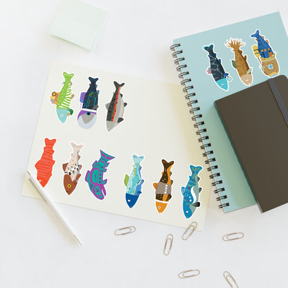 Survive the Sound Fish Sticker Sheet - Collection 3