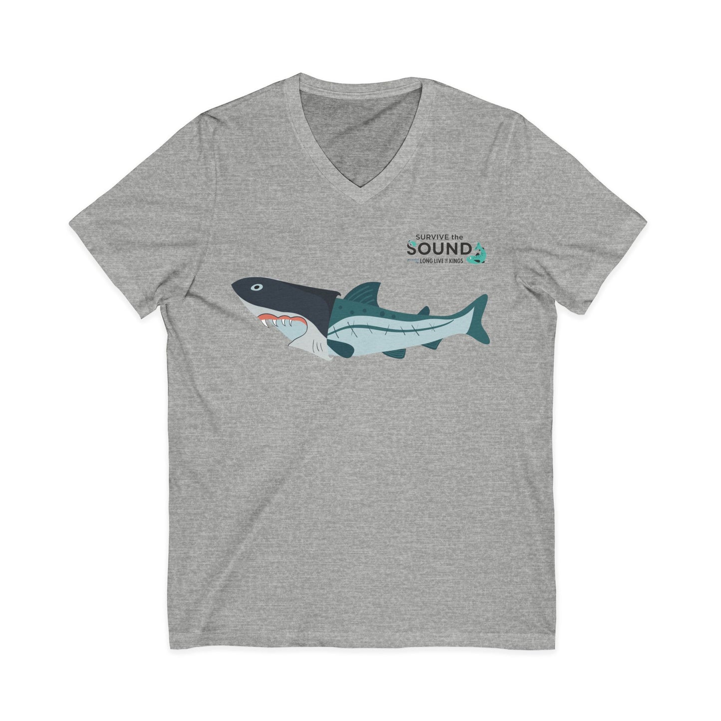 Jaws Unisex V-Neck Tee