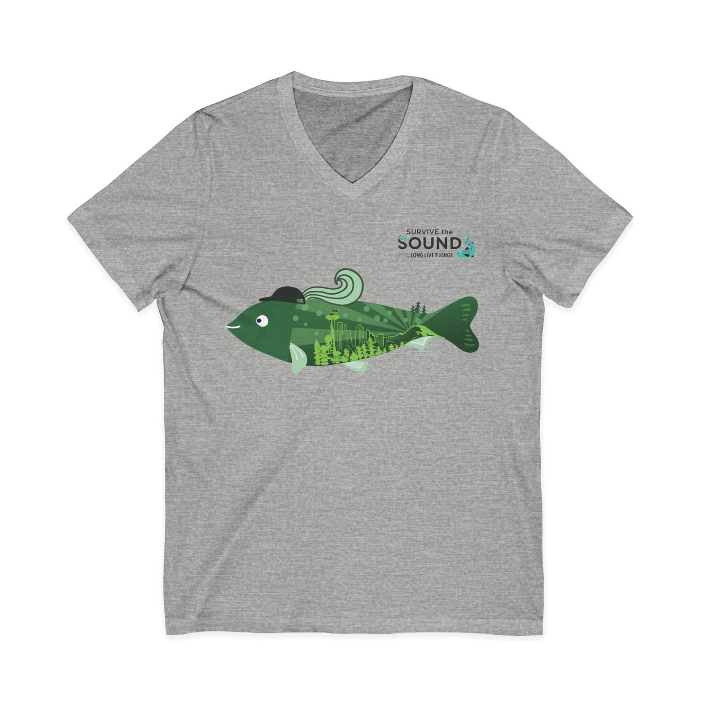 Emerald Unisex V-Neck Tee