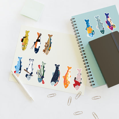 Survive the Sound Fish Sticker Sheet - Collection 5