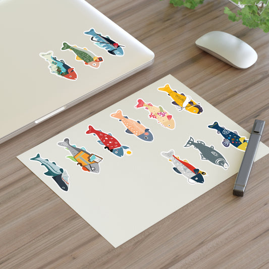 Survive the Sound Fish Sticker Sheet - Collection 4