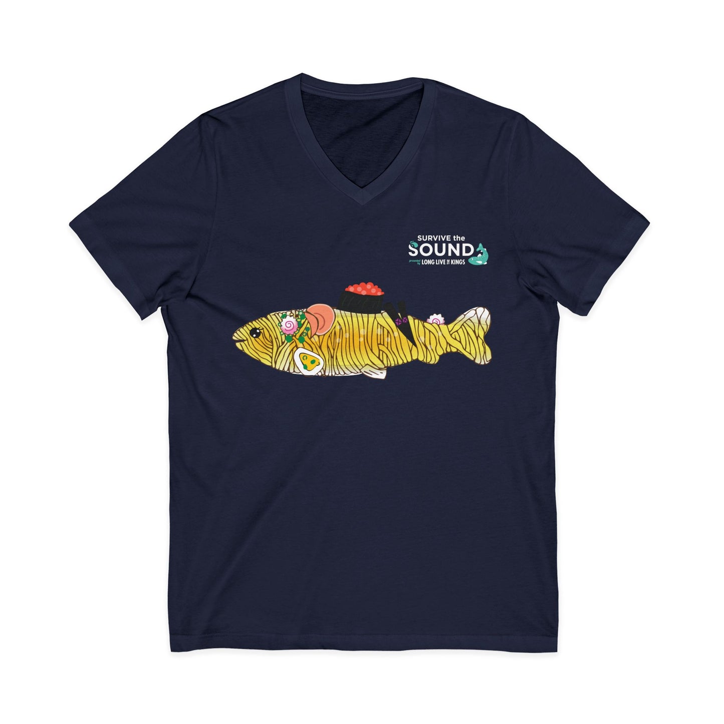 Tan Tan Unisex V-Neck Tee