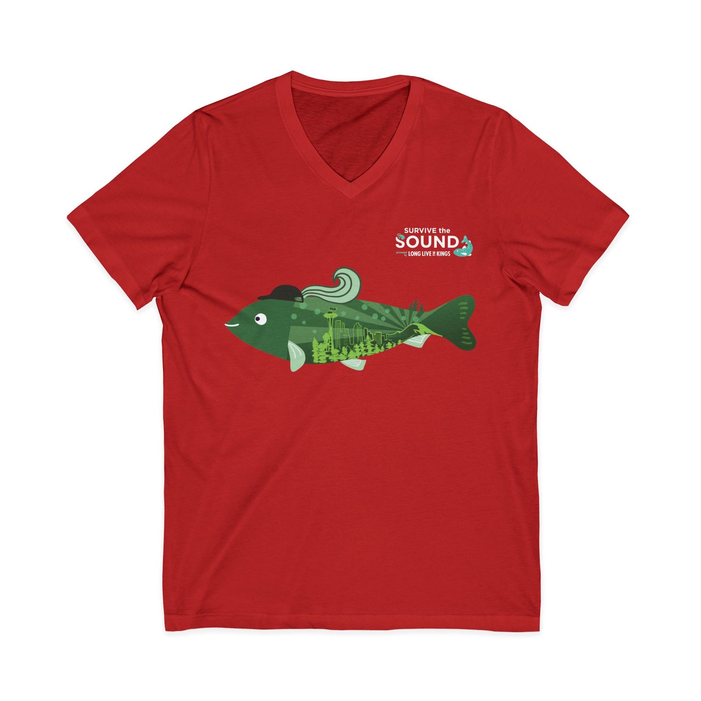 Emerald Unisex V-Neck Tee