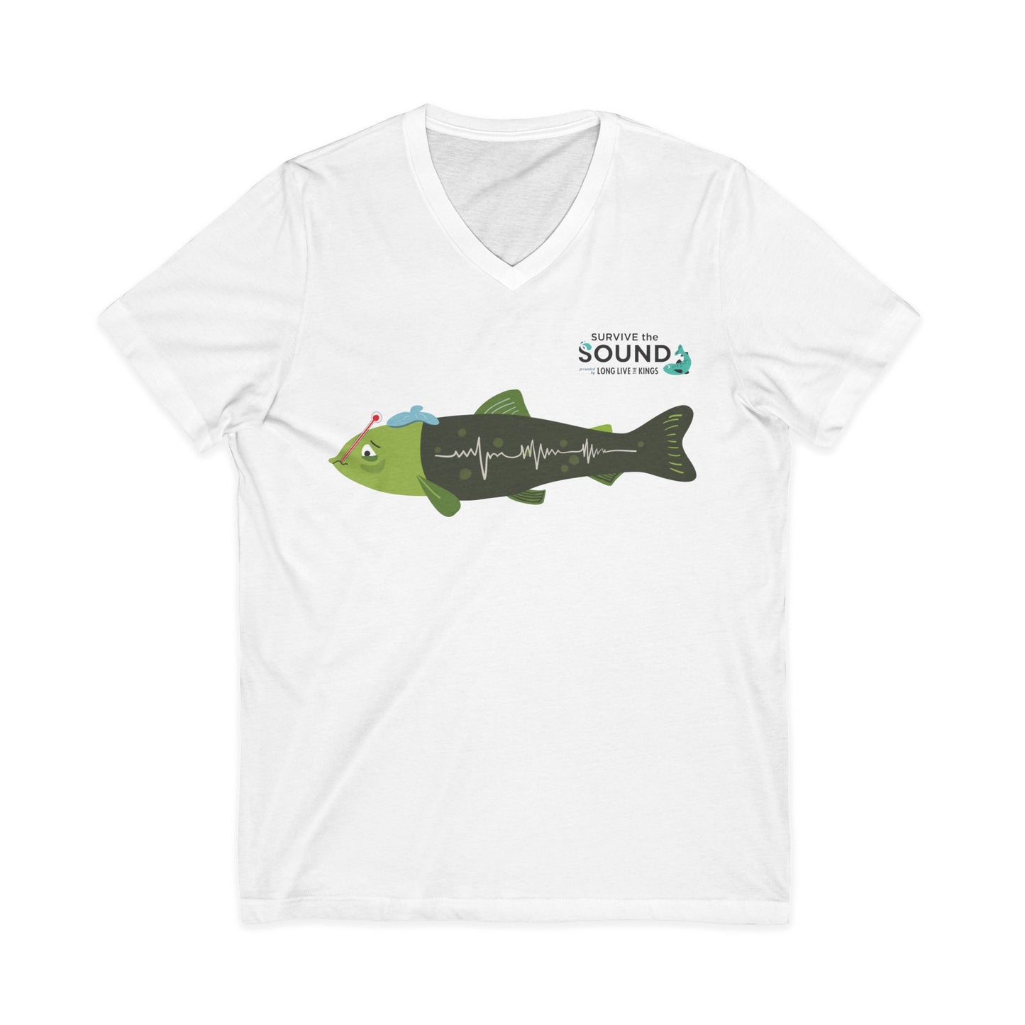 Salmon Ella Unisex V-Neck Tee