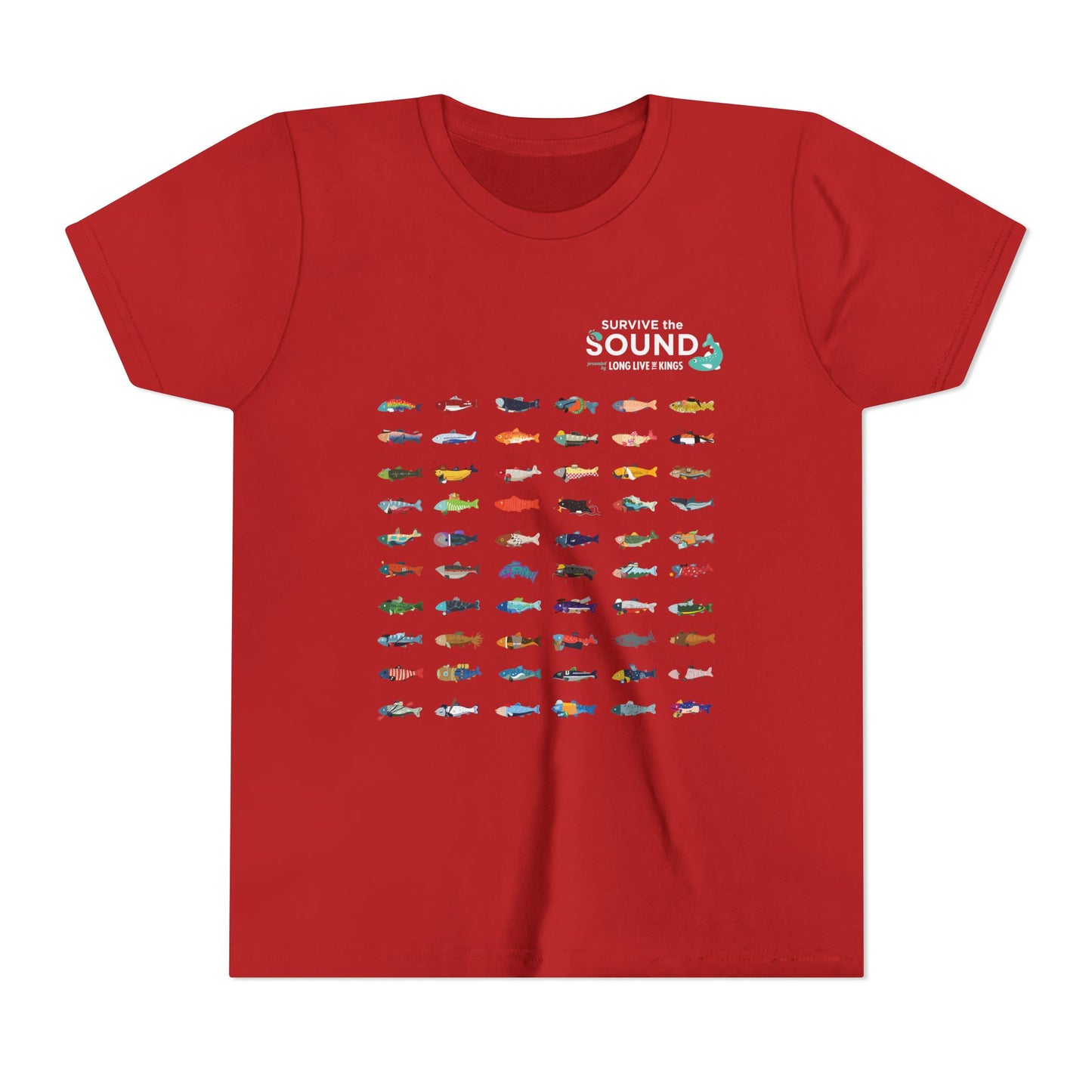 2026 Survive the Sound Fish Grid Youth Tee